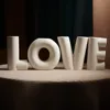 Glazed Ceramic Love Letters Vase Set, Modern Minimalist, Living Room, Wedding Party, Home Decoration Accessories, Interior Table 3