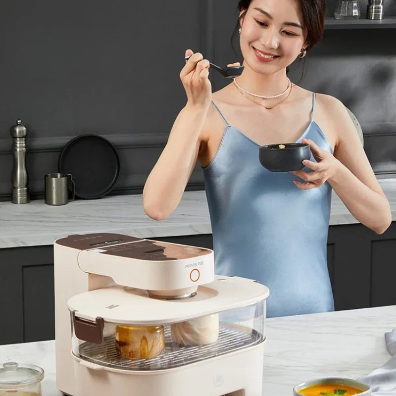 Electric Steamer Jiuyang Foldable Multi-Functional Transparent Steam Box Steam Cage Capacity Multi-Layer Breakfast Machine