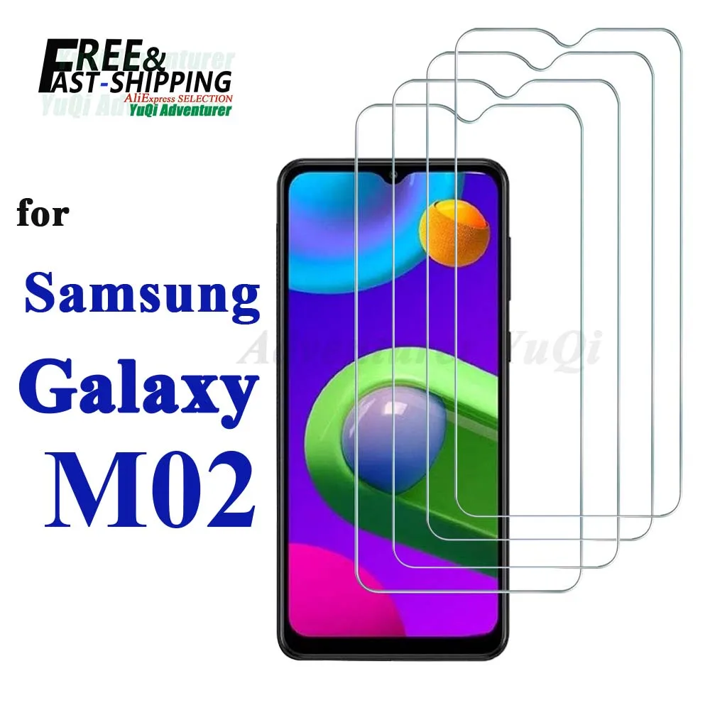 

Screen Protector For Galaxy M02 Samsung Tempered Glass SELECTION Free fast Shipping HD 9H Transparent Clear Case Friendly