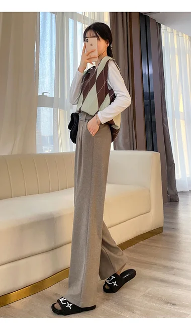 Wide Leg Pants Women Pure Black Lace-up Korean Style Loose Leisure High  Waists Female Spring Long Daily Trousers Streetwear Fall - Price history &  Review, AliExpress Seller - Altayskiy Store