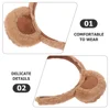 3 Pcs Cartoon Bear Headband Cute Plush Hair Accessories 3pcs (a Style Headband-brown) Headbands Animal Skin 4