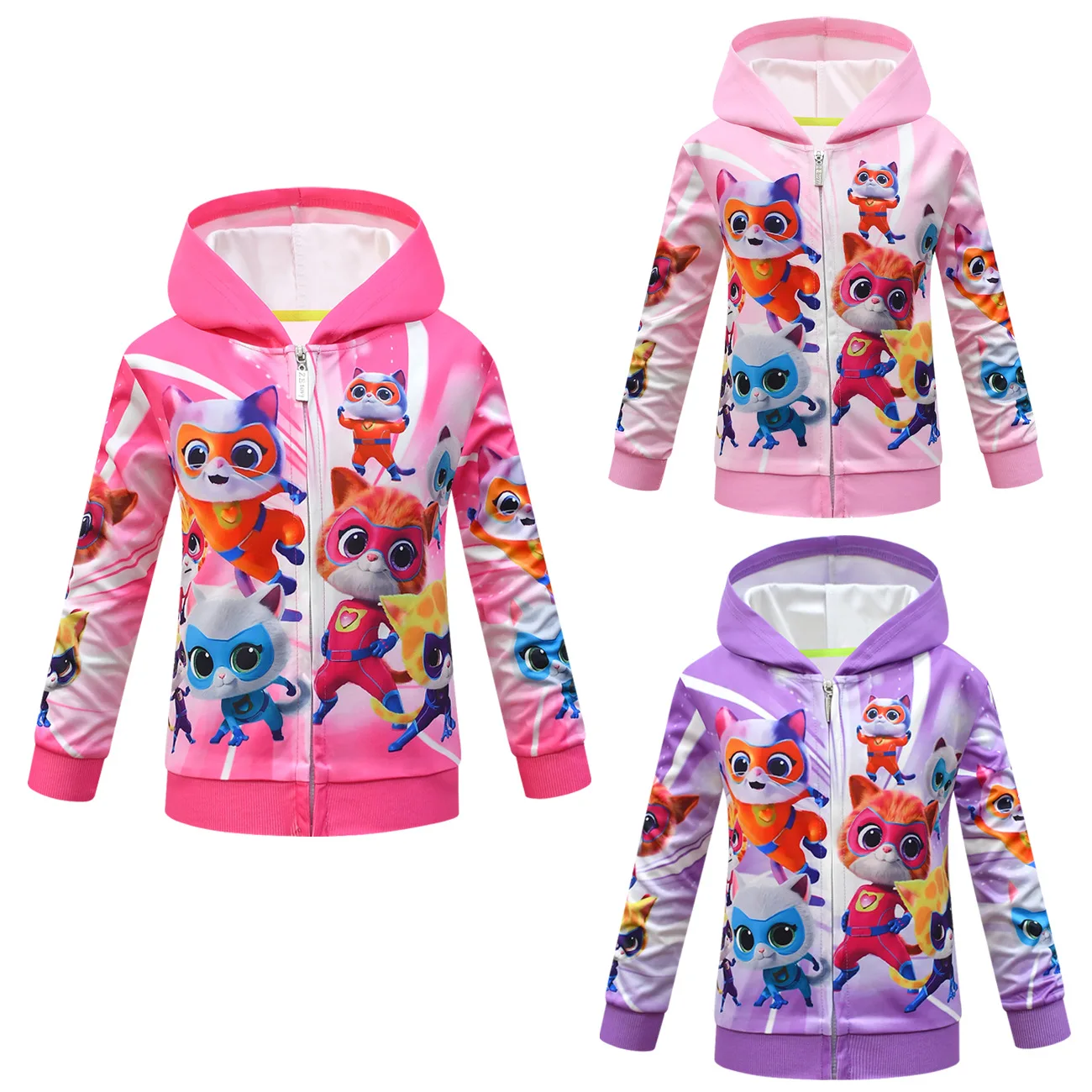 

SuperKitties Clothes Kids Autumn Winter Jacket Baby Girls Hooded Coats Teen Boys Zipper Outerwear Children Casual Sports Jackets