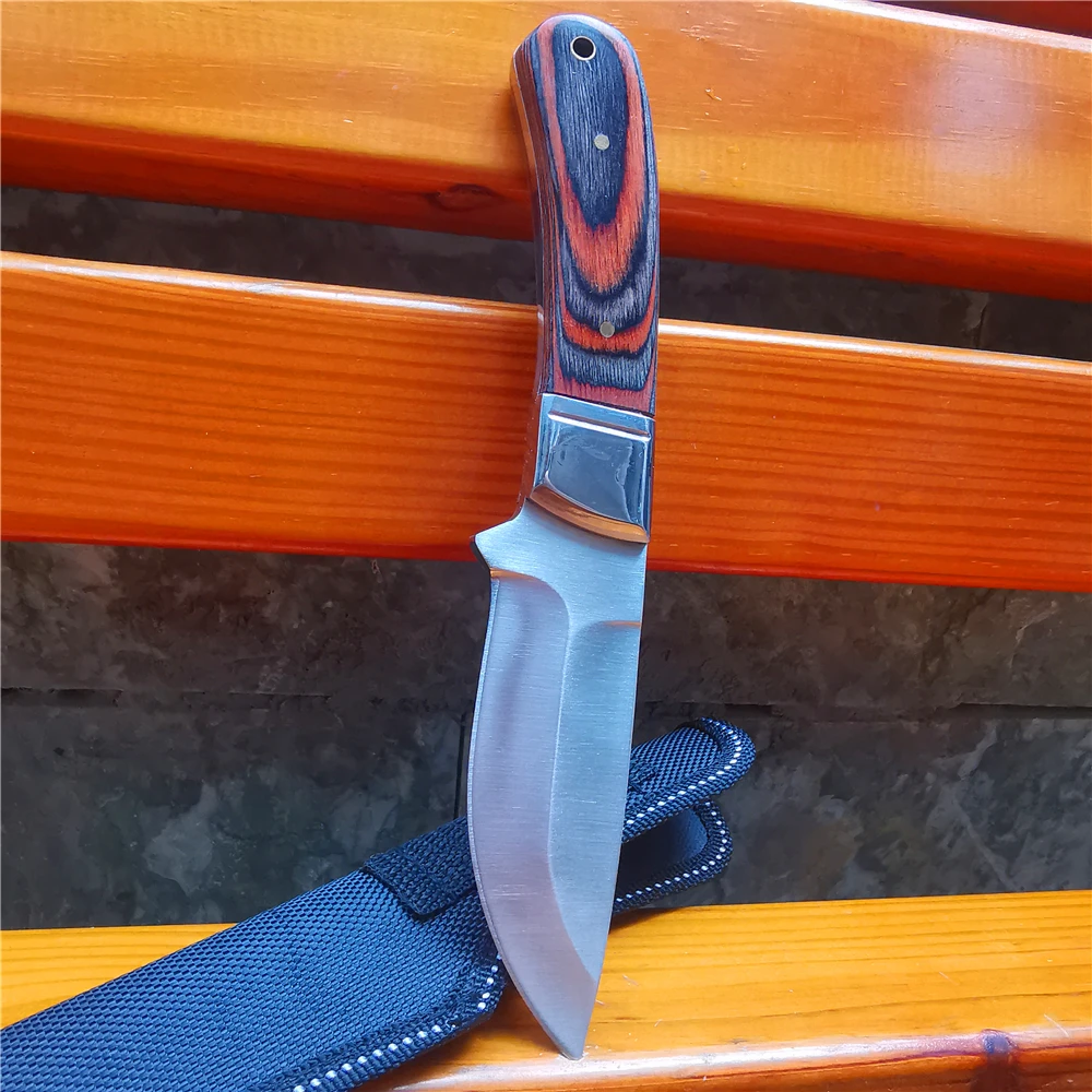 8.27 Inch Hunting Knife, Sharp Stainless Steel Fixed Blade, Exquisite