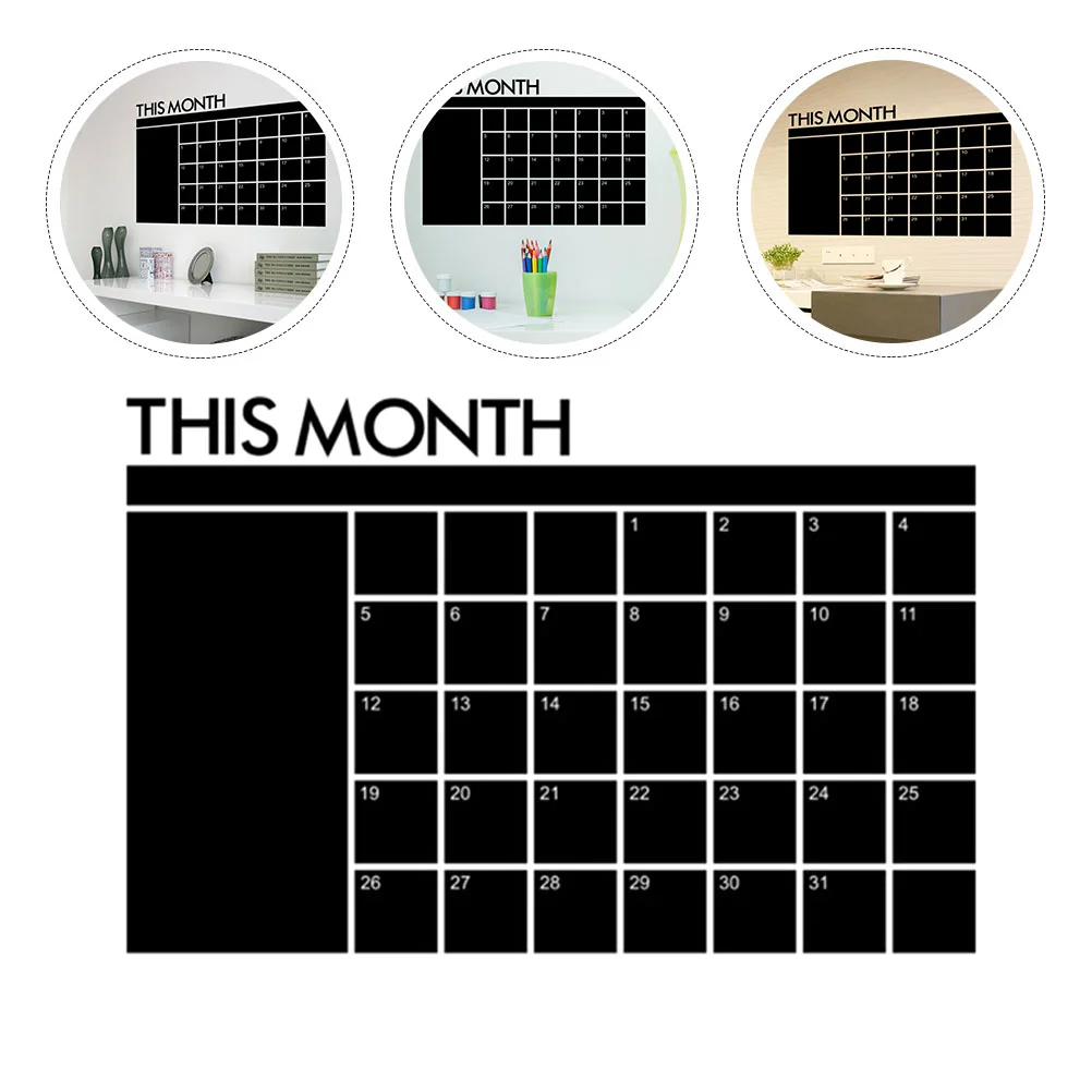 

Calendar Blackboard Stickers Plan Supply Convenient Household Planner Wall Accessory Erase Detachable