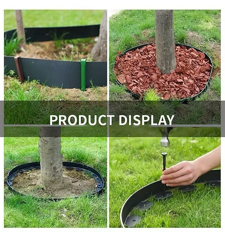 Grass Stone Isolation Zone L-shaped Courtyard Garden Collect Border Strips Retaining Board Plastic PE Green Lawn Divider Strip