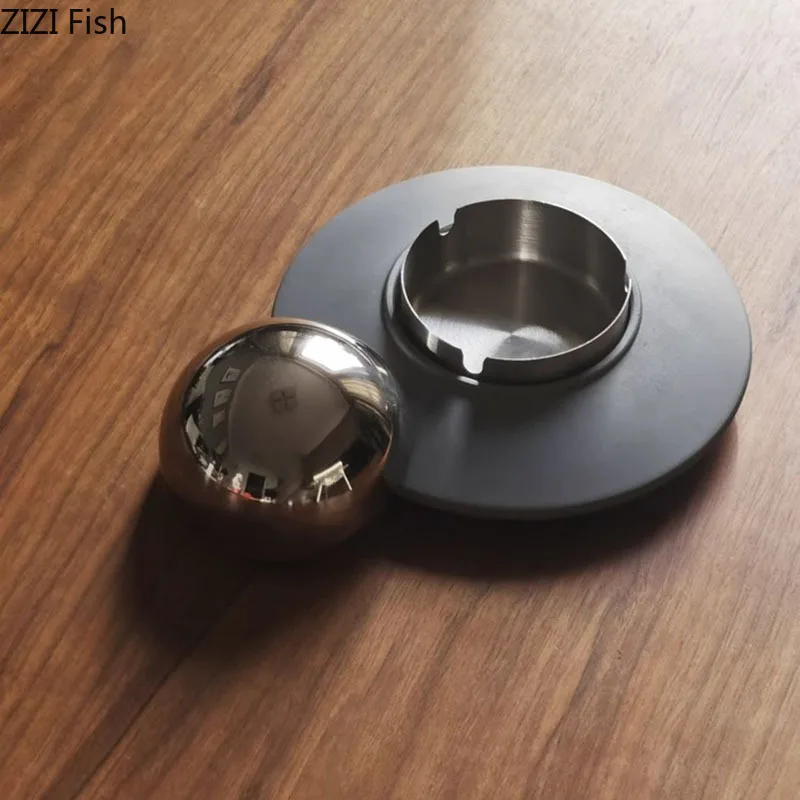 Creative UFO Shape Ashtray Stainless Steel Ash Tray Office Table Smoking Accessories for Weed Ashtrays Gift for Boyfriend
