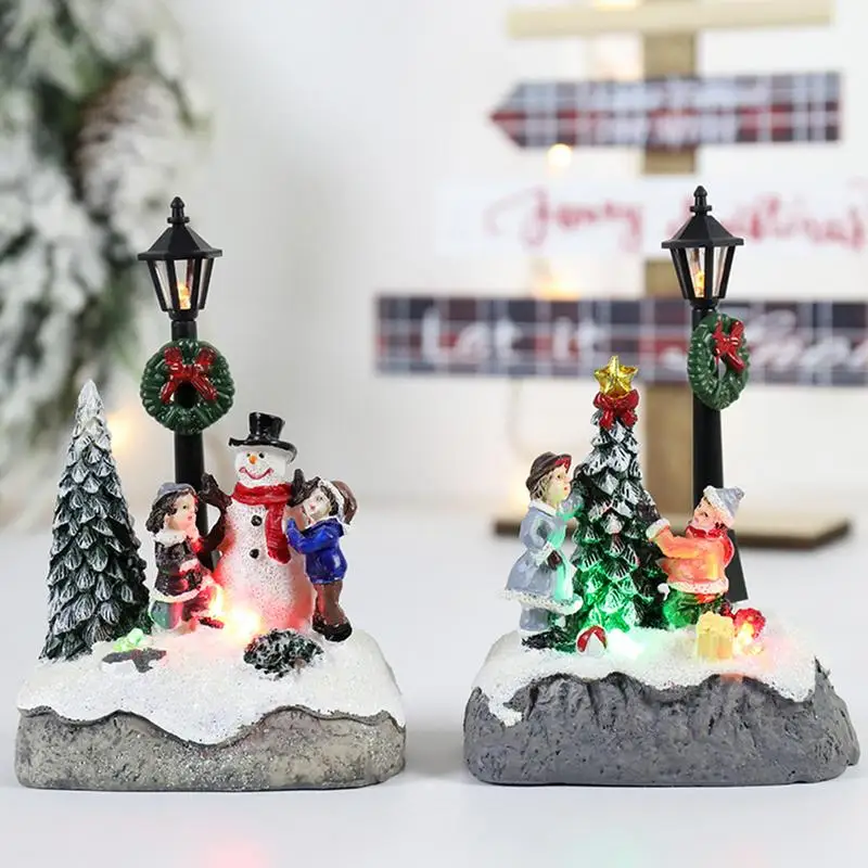 

Glowing Christmas Resin Ornament With Christmas Tree House