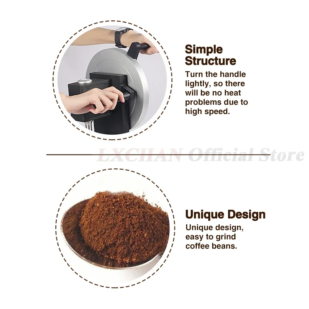 HomeWise Coffee Grinder 83mm Conical Burrs Stainless Steel Turkish Coffee Milling Machine Professional Espresso Coffee Bean Mill 5