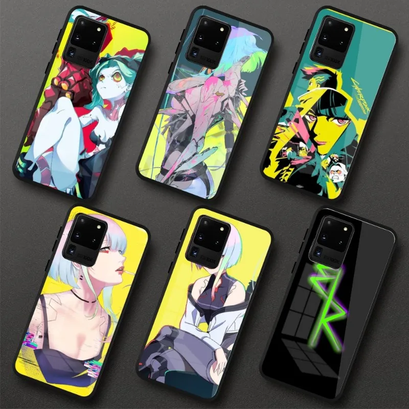 

Чехол для телефона с аниме C-cCyberpunk EdgerunnersS-s для Samung Galaxy S23 S22 S21 Pro Ultra M14 A14 A34 A54 A13 A33 A53 из Черного поликарбоната