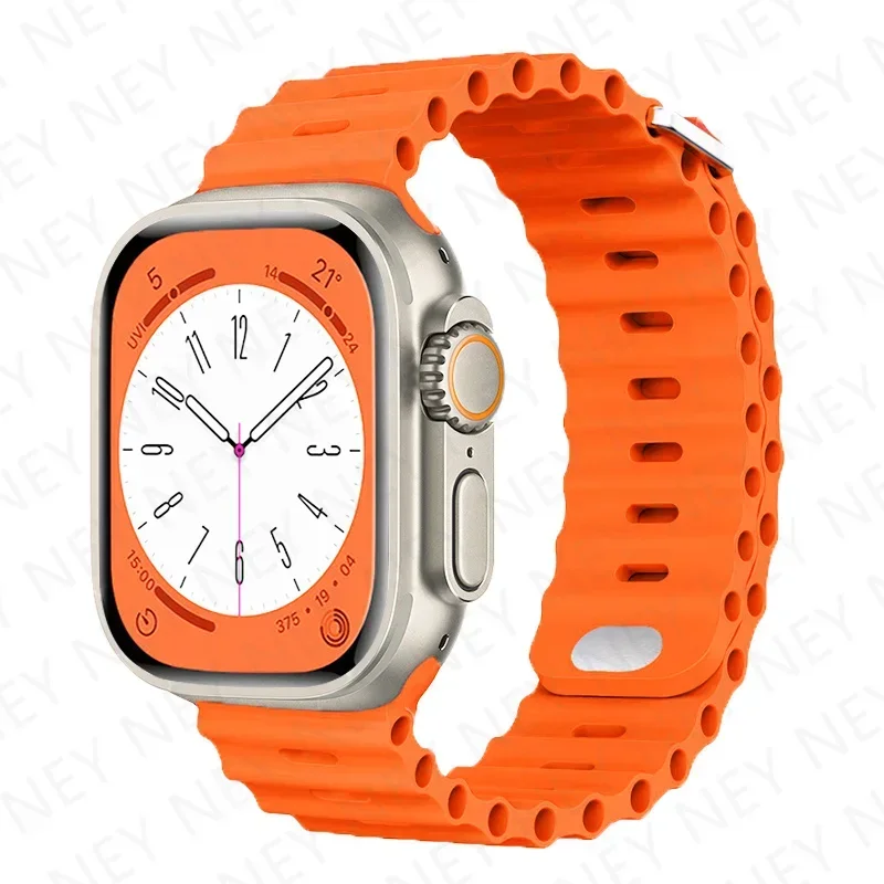 Sport Ocean Silicone Strap for Apple Watch - Premium Adjustable Band for All Sizes