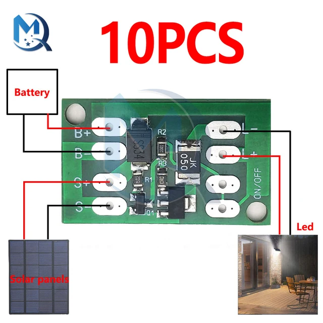 Panneau solaire automatique, panneau de chargeur de batterie, veilleuse, interrupteur de commande de lampe LED, Module de contrôleur de charge de chargeur de batterie 1