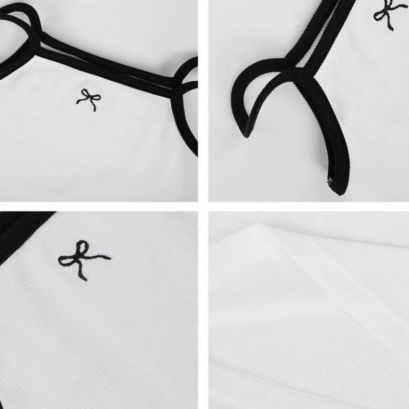 2025 Summer New Girls Sling Vest Kids Long T-Shirts Cute Bowknot kids Sleeveless Princess Casual Dresses Cotton Children Clothes