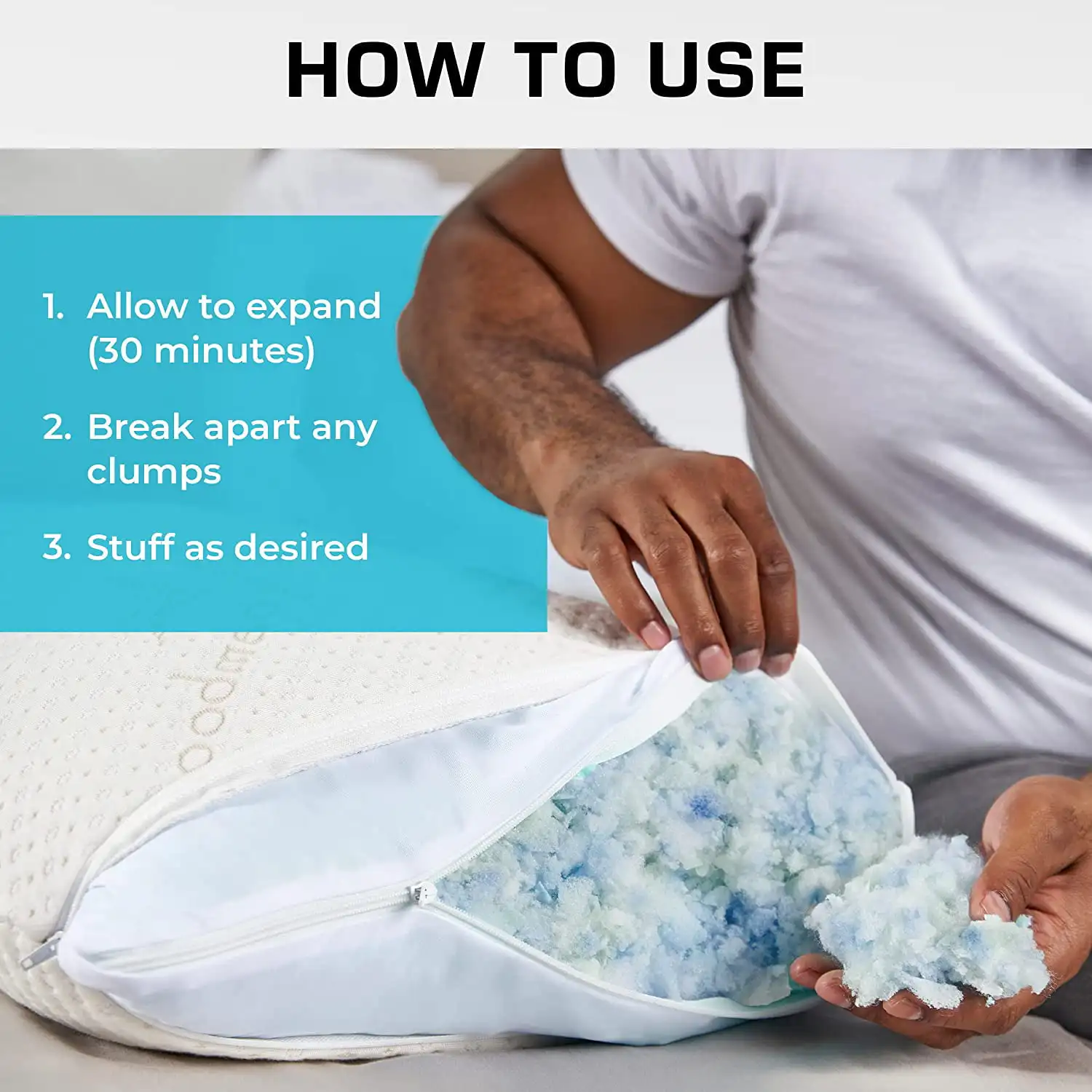 Eurotex Bean Bag Filler Shredded Memory Foam for Pillow Stuffing, Couch  Pillows, Cushions ( lbs 10)