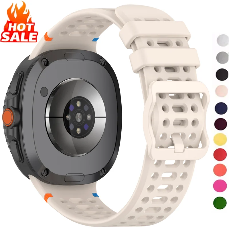 Official Silicone Strap for Galaxy Watch 8 - Adjustable Wristband Accessory