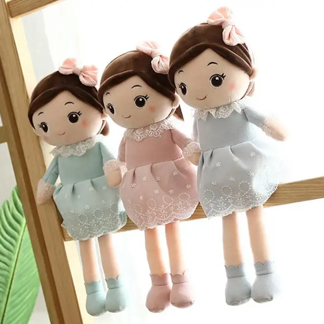 40/50cm Stuffed Doll Toy with Lace Clothes Fully Filled Cute Soft Cartoon Girl Doll Children Plush Toy Birthday Gift 2
