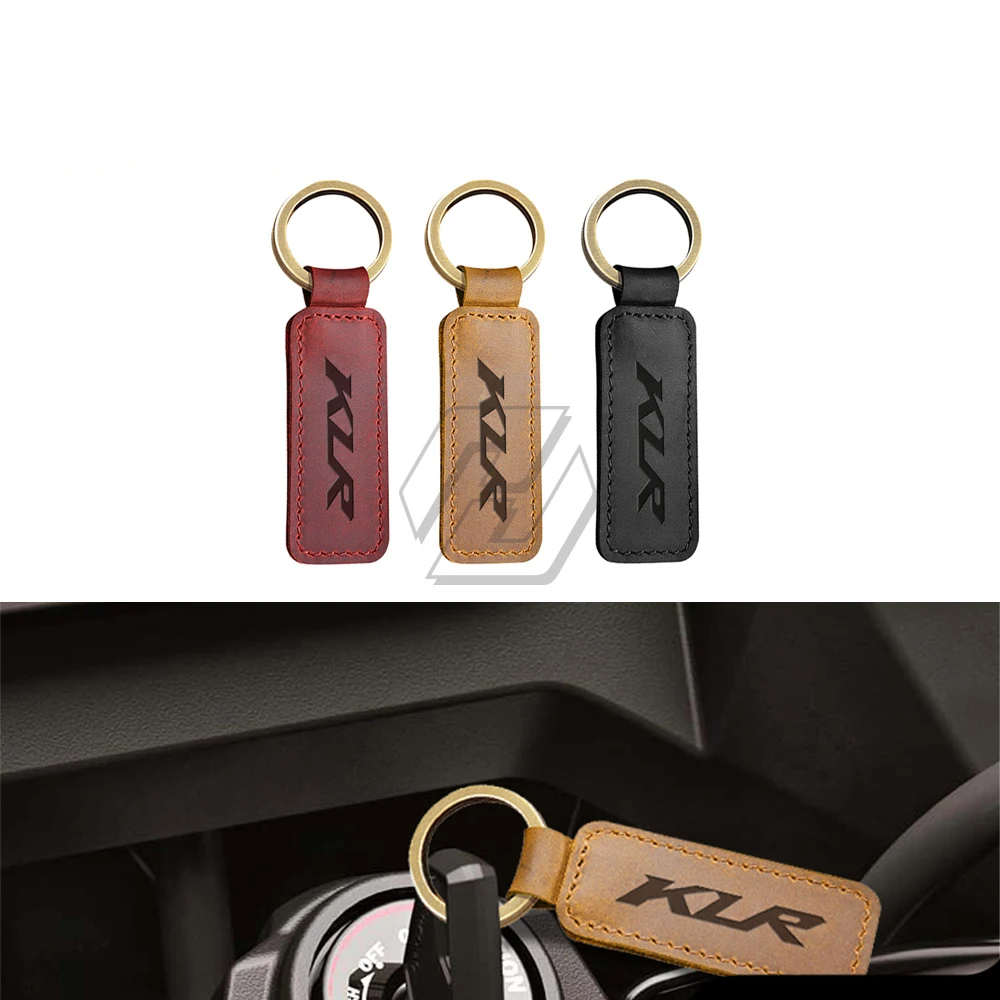 

Motorcycle Cowhide Keychain Key Ring Case for Kawasaki KLR KLR650