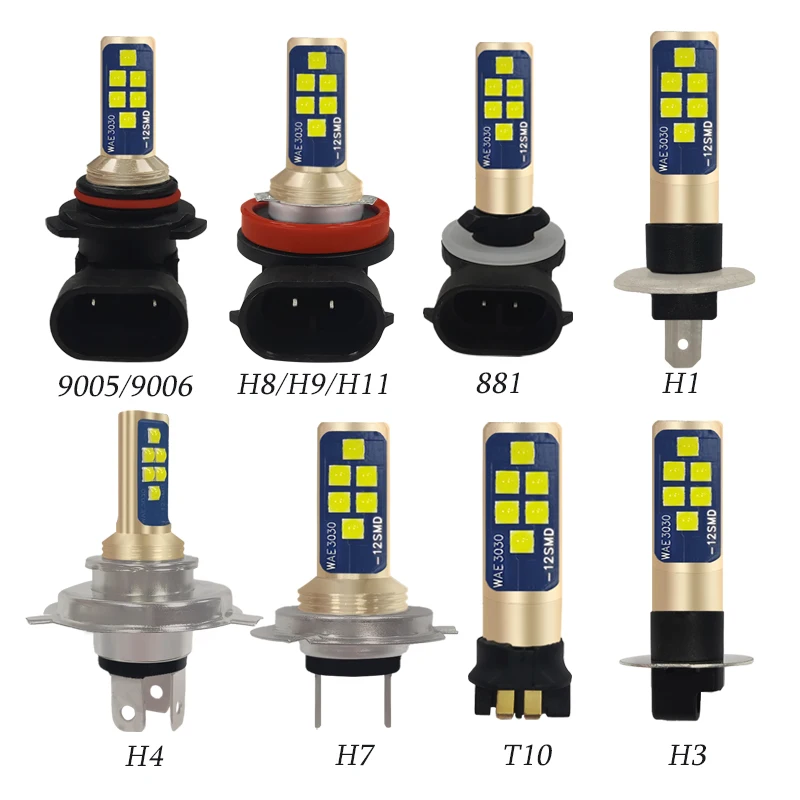 LED 안개등 Canbus 자동차 전구 램프, 르노 메간 3 2 4 Scenic Clio 먼지털이 Master Captur Fluence, 2x H11 H8, H16 H9, 12v, 55w
