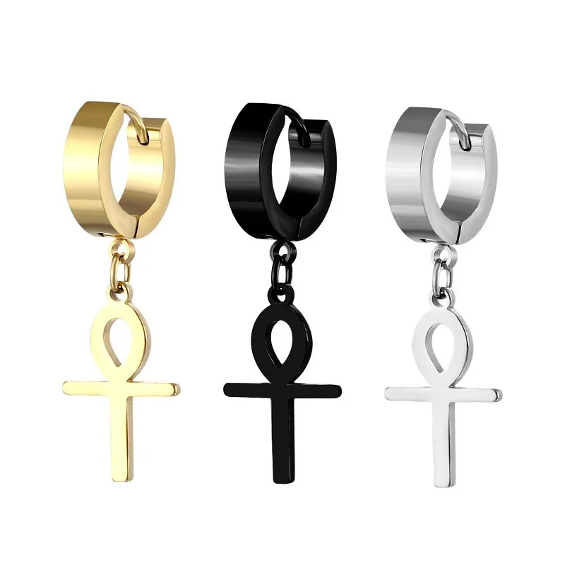 Orecchini Con Croce Ankh Egiziana Per Uomini E Donne - Foto 6