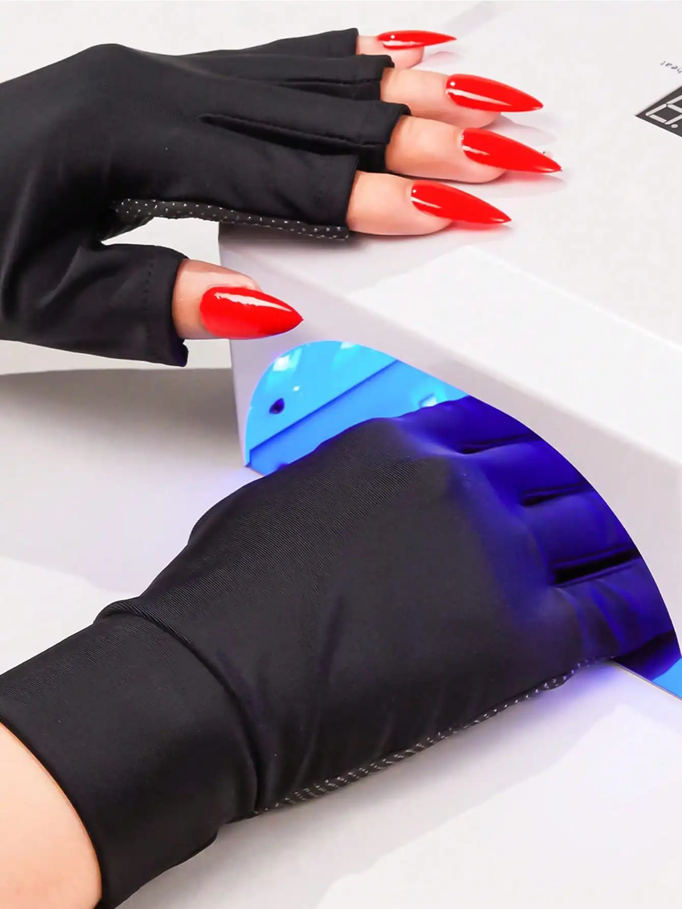 UV Gloves for Nail Lamp Gel Curing, UPF50+ UV Protection Gloves for Manicures Dryer