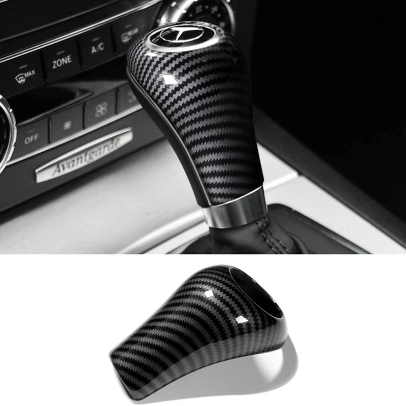 Carbon Fiber Gear Shift Knob Cover for Mercedes-Benz W204 W212 A C E G GLS Class