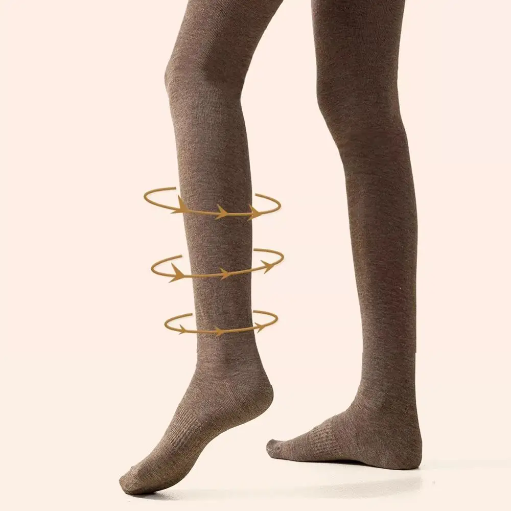 New Korean Women's Socks Winter Warm Long Tube Thick High Tube Over Knee Socks Thicken Cotton Solid Color Women Calf Leg Socking