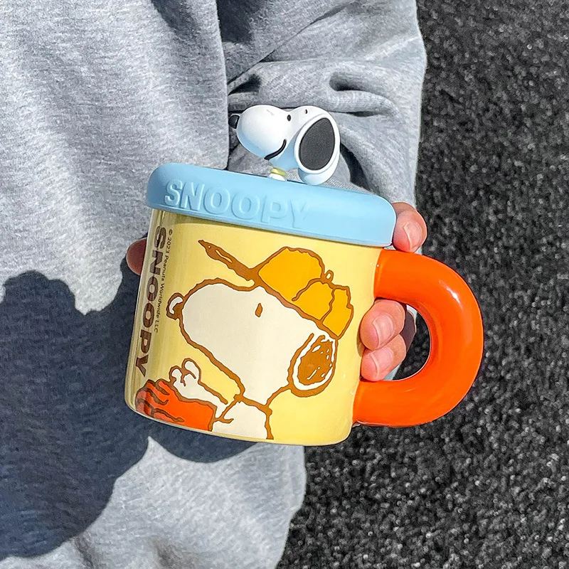 

Керамическая кружка Miniso Snoopy с крышкой, 360 мл