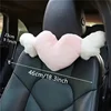 1pc Cute Cartoon Car Headrest Pillow Neck Support Pillow Love Heart Back Waist Pillow Seat Back Cushion Car Interior Decoration 6