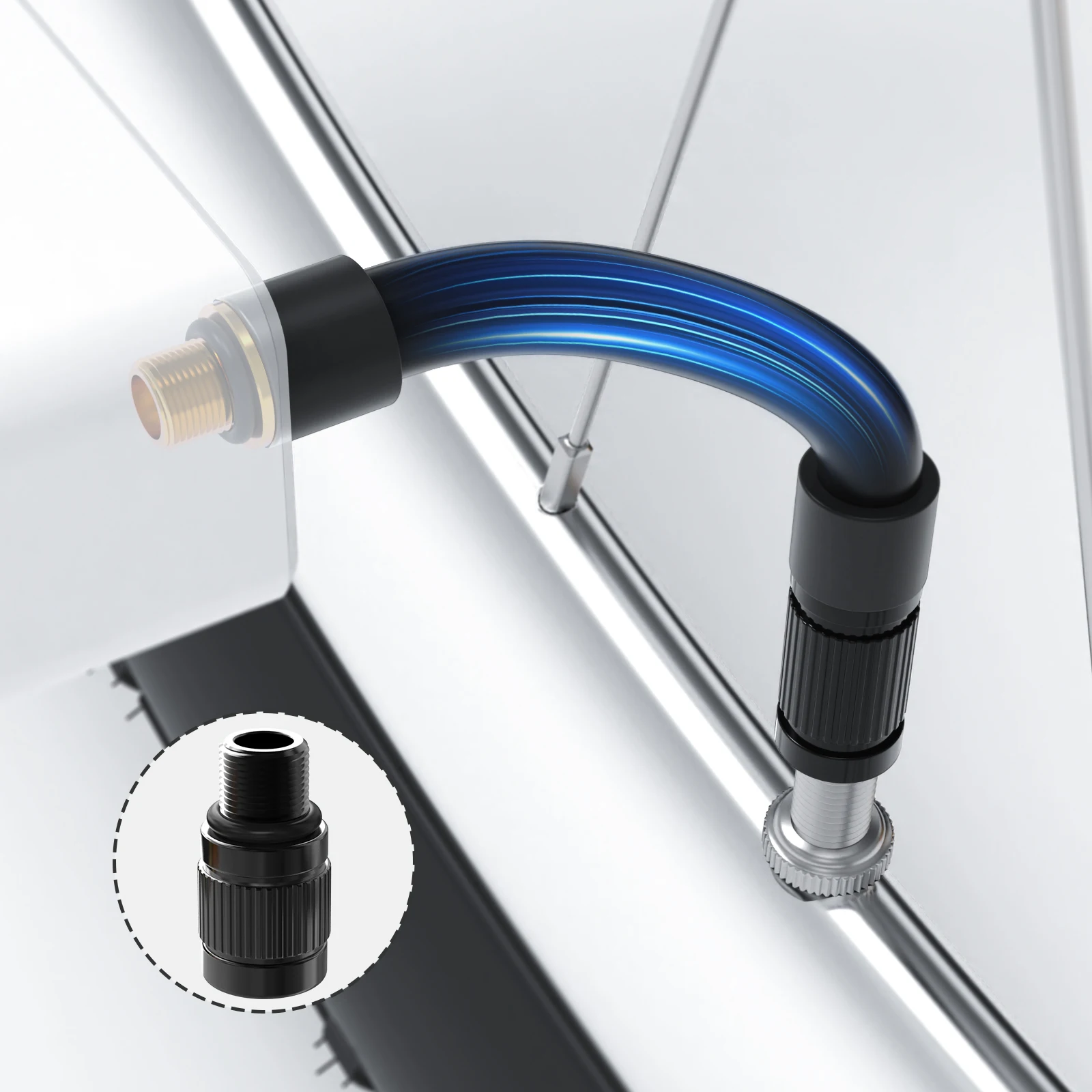 CYCLAMI 8mm Fahrrad Luftpumpe Verlängerung Schlauch Rohr Rohr Kabel Radfahren Pumpen Service Teile Fahrrad Reifen Inflator Düsen Zubehör – Detail 1