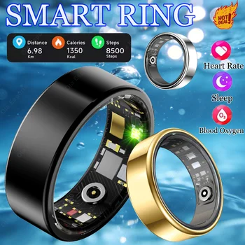 2026 New Multi-Functional Smart Ring Men Women With Charging Case Heart Rate Blood Oxygen Monitoring Waterproof For Android iOS 1