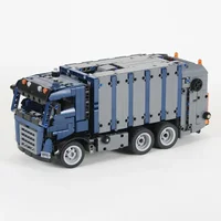 Moc Building Blocks Garbage Truck Model Technology City Cars Model Brick DIY Assembly Holiday Gifts Construction Set Toys 2