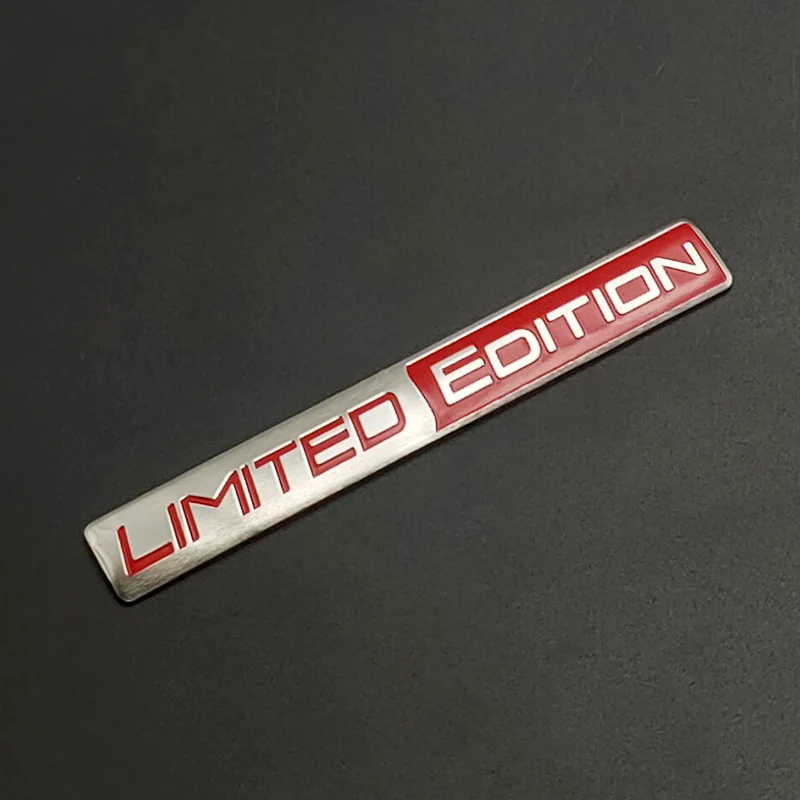 3D Chrome Red Black Aluminum LIMITED EDITION Emblem Badge Car Stickers Motorcycle Decal Accessories