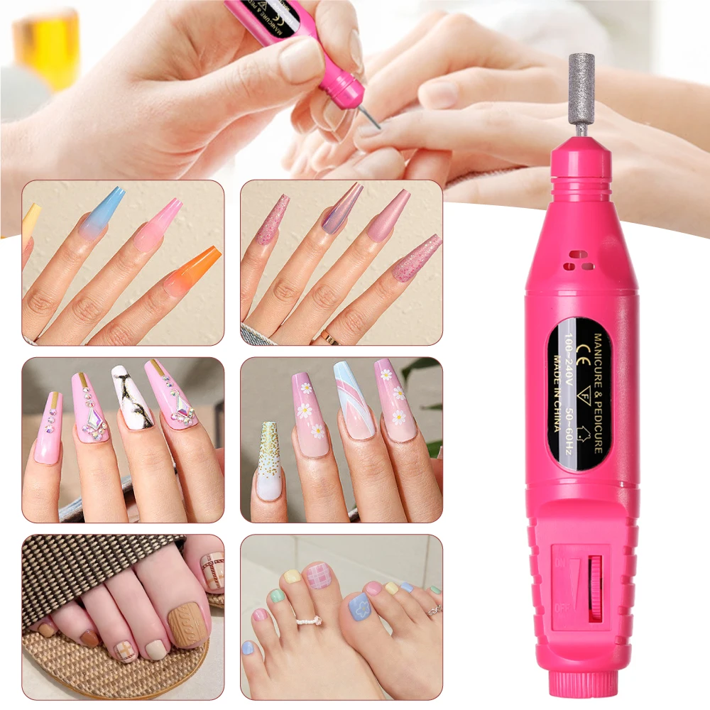 Professional Material Nail Drill Machine Electric Nail Sander Milling Cutter For Manicure Set Gel Polish Remover Tools electric nail drill electric nail polisher electric nail grinder