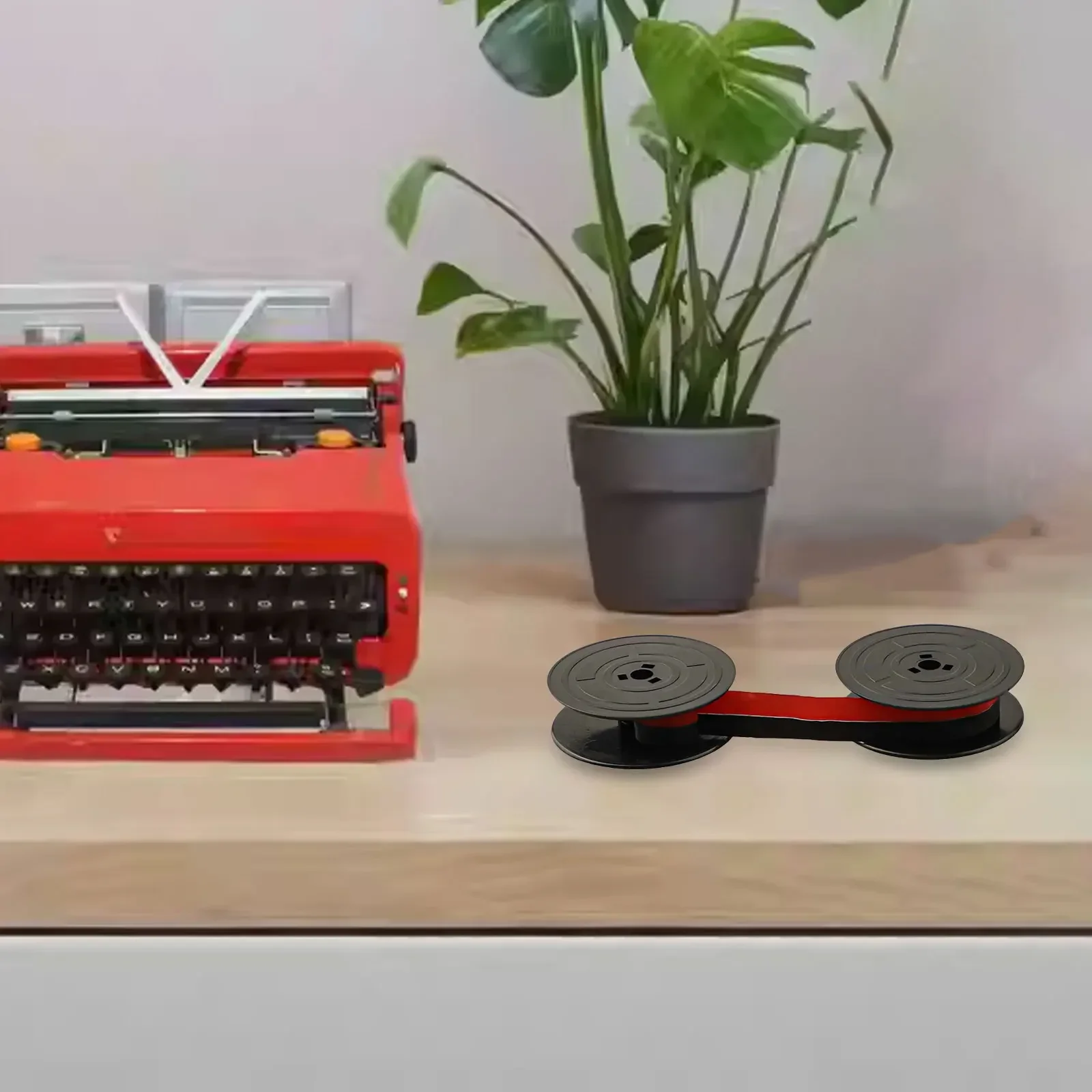 GR4-Typewriter Ribbon Typewriter Ribbon Twin Spool Replacement For Olivetti Lettera Typewriter (Black & Red) 1Pcs typewriter ribbon
