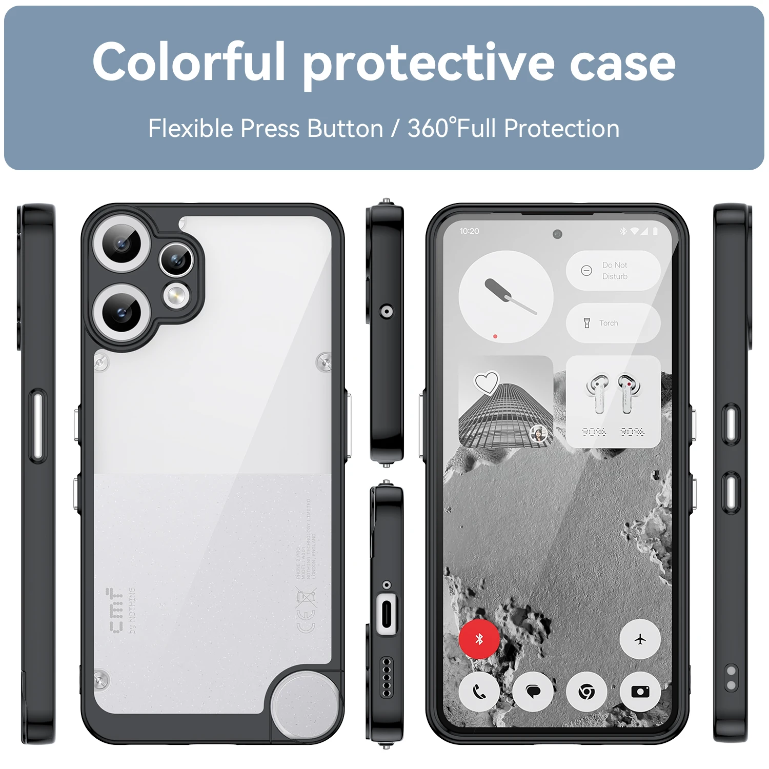 Transparent Shockproof Protective Phone Case Cover