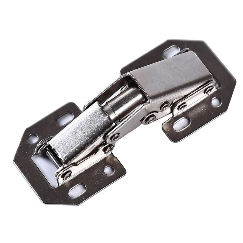 1Pc Bridge Shaped Spring Frog Hinge Cabinet Closet Door Hinges No Drilling Hole Furniture fittings Hardware Hinge