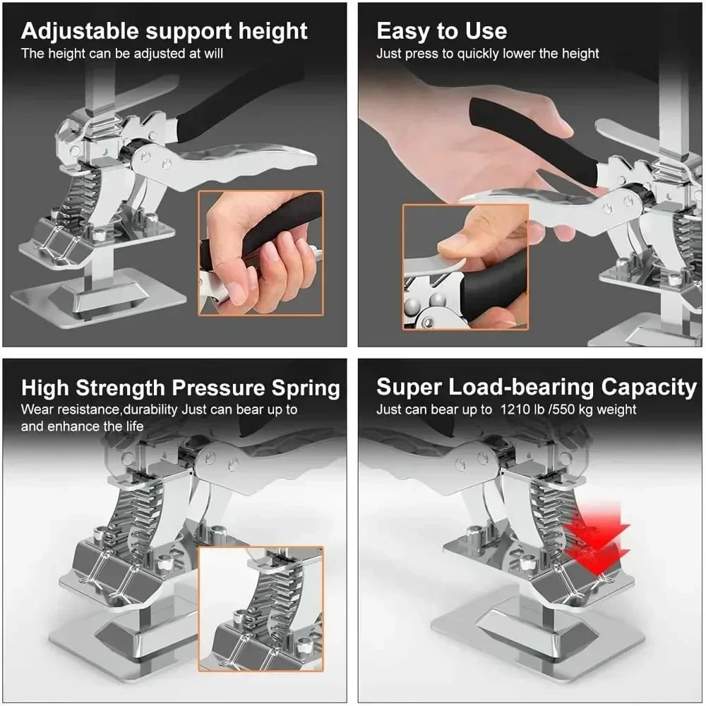 Hand Lifting Tool Labor-Saving Arm Jack Door Panel Drywall Lifting Cabinet Board Lifter Tile Height Adjuster