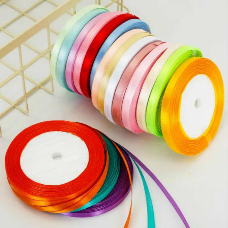 Satin Ribbons 25yards/roll 6mm 1cm 1.5cm 2cm 2.5cm 4cm 5cm Wedding Party Decorative Gift Box Wrapping DIY satin ribbons satin ribbon ribbon decoration ribbon supplies wrapping ribbon