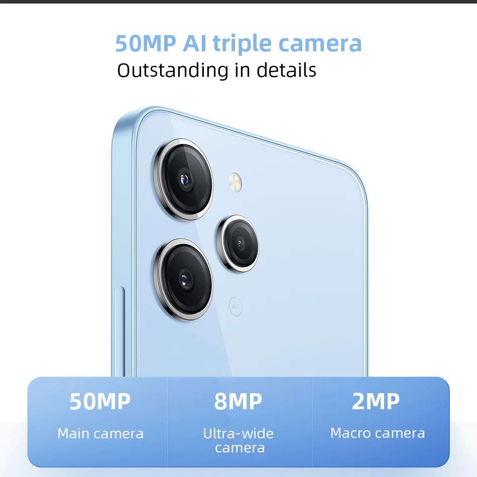 50MP AI triple cameraOutstanding in details