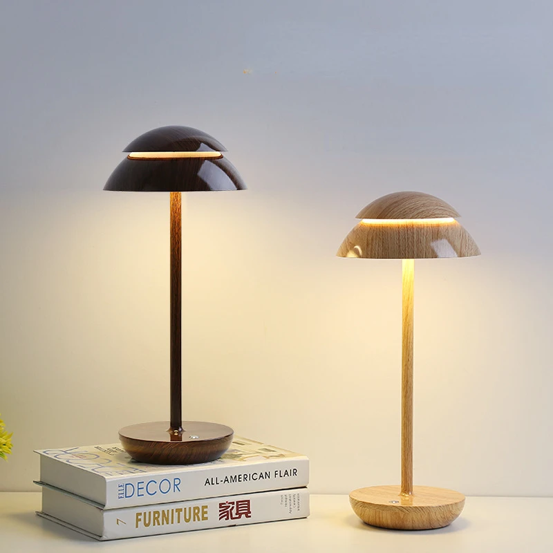 Nordic Portable LED Table Lamp Bar Outdoor Restaurant Dining Table Retro Bedside Decoration USB Rechargeable Atmosphere Lighting