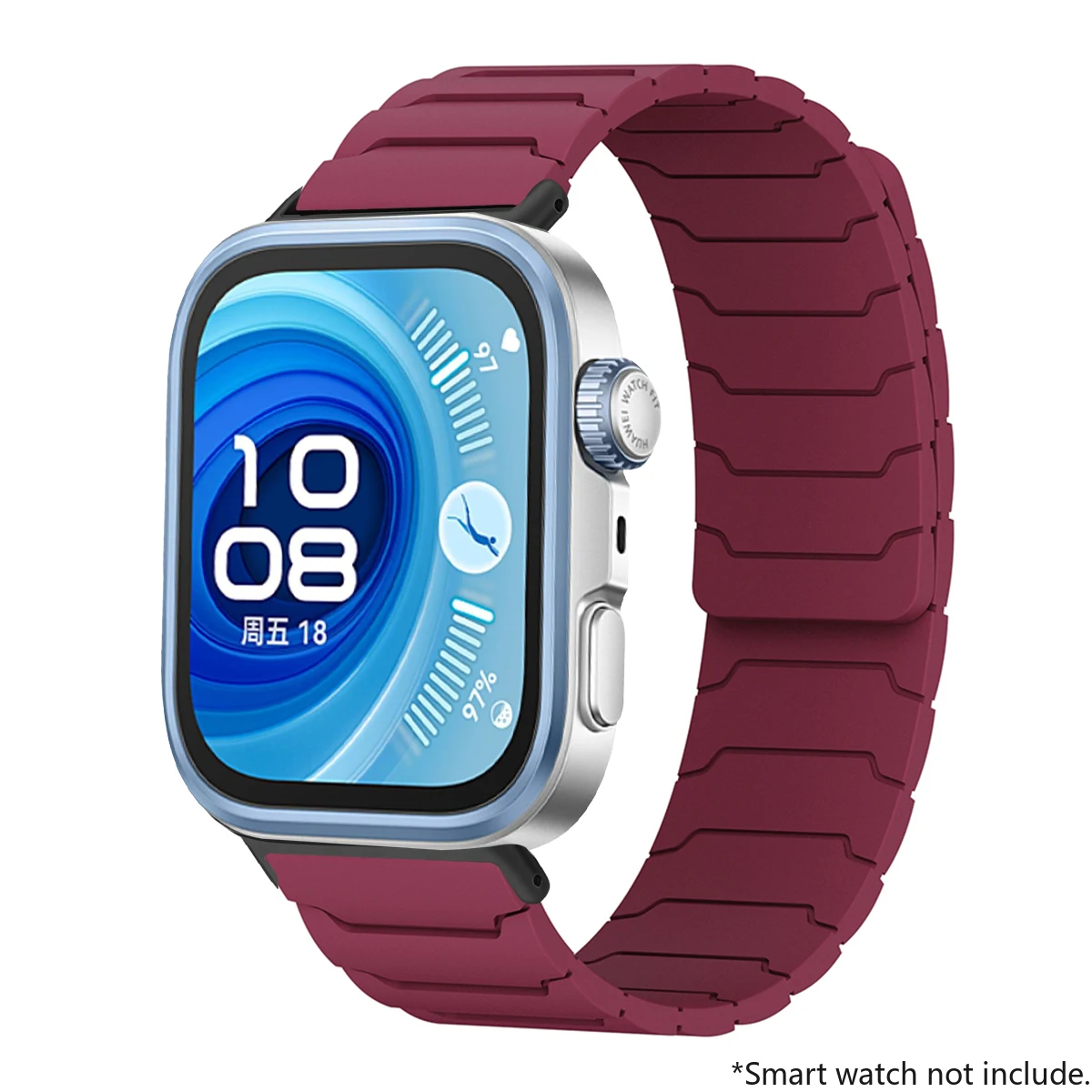 Magnetic Loop Silicone Sport Band Replacement Watch Strap