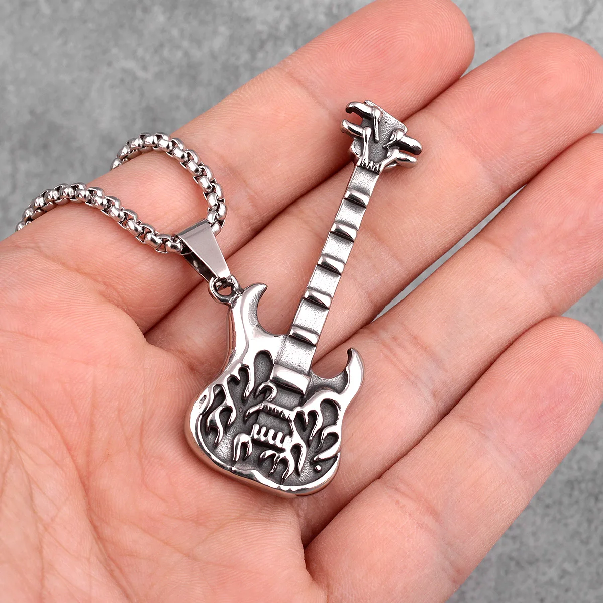 【mahagrid】24FW★ BROKEN GUITAR NECKLACE BROKEN GUITAR NECKLACE [SILVER] - MAHAGRID