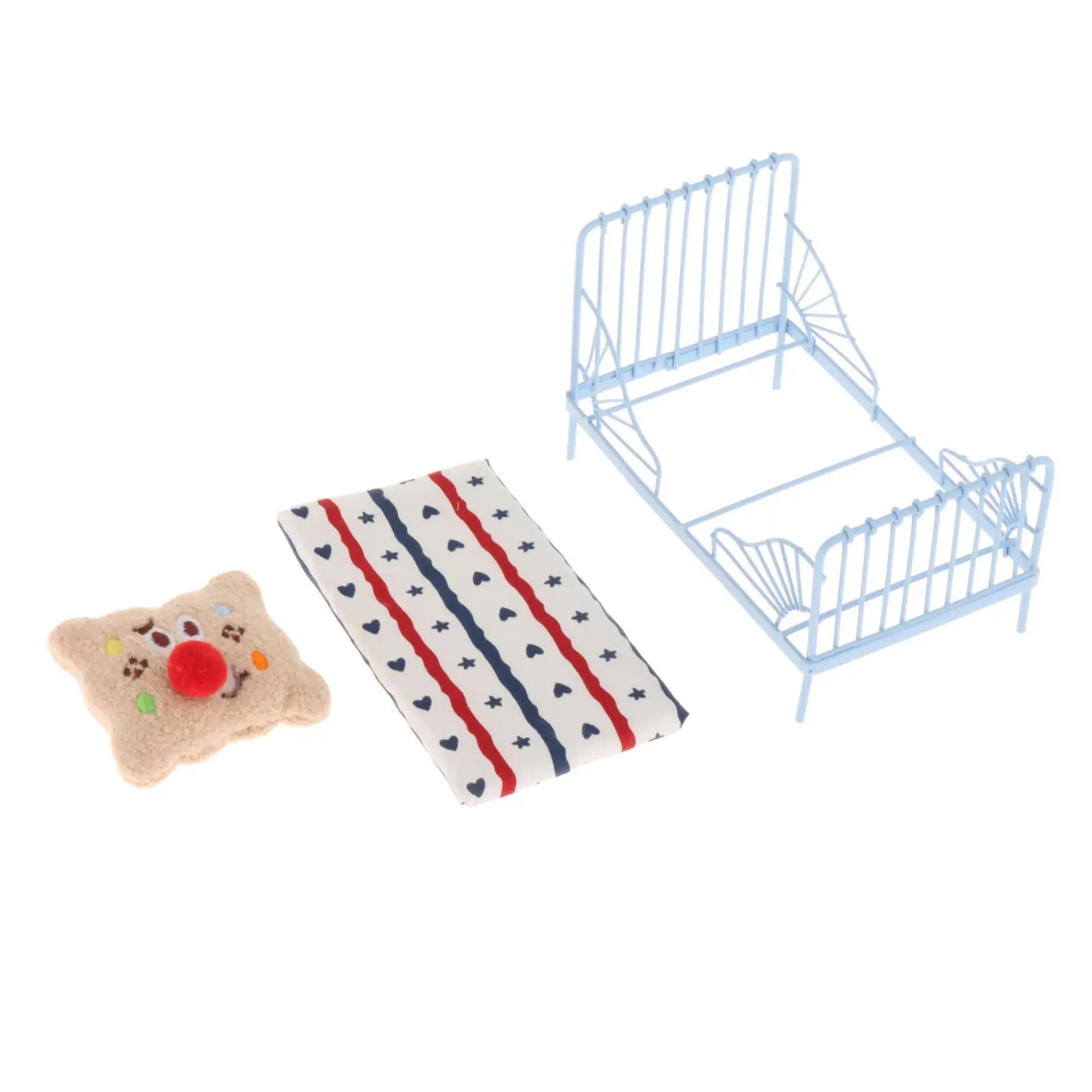 1/12 Scale Miniature Bed Decors Accessory Miniature Dollhouse Furniture