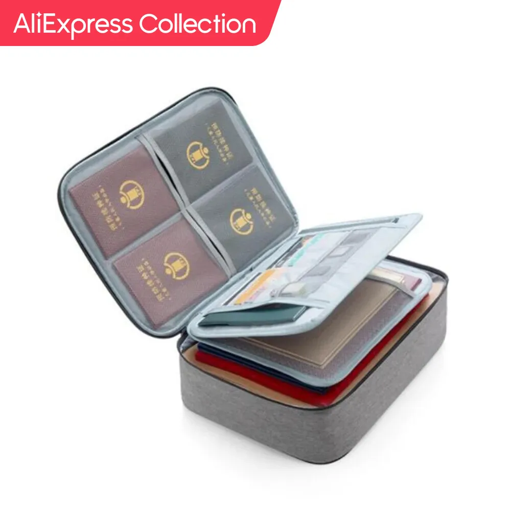 AliExpress 컬렉션 문서 보관 가방, 티켓 파일 정리함, 여성 여행 파일 카드 폴더, 거치대 도구 케이스 핸드백 