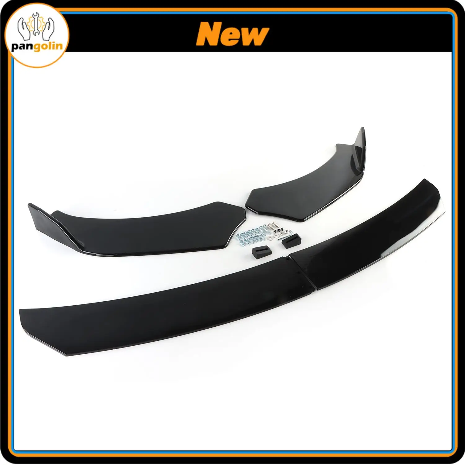 Car bumper spoiler 1set universal car front bumper lip chin spoiler splitter body kit for Honda Toyota Mazda Subaru VW Lexus Audi BMW