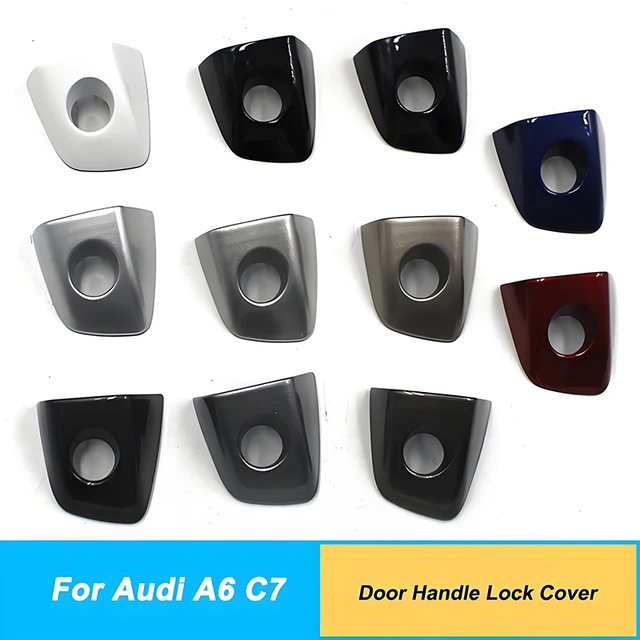 thumbnail image 2 of Chrome Door Handle Key Hole Cover For Audi A6 A7 A8 - Front Left Side Replacement 2 of 13
