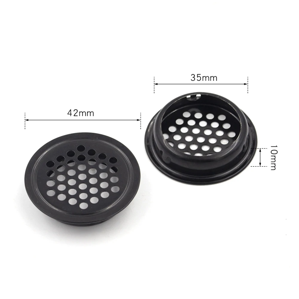 10pcs Round Ventilation Grilles Round Ducting Air Vent Louver Hole Mesh Vents Dia.35mm Wardrobe Grille Ventilation Systems air vent grille ventilation grille