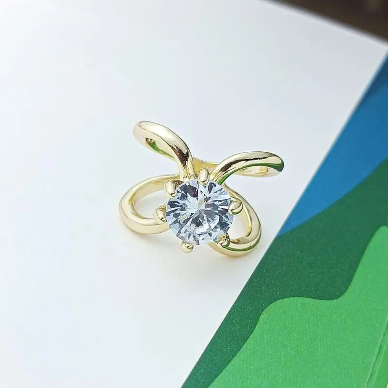 Korean Version Cross Hollow Diamond Inlaid Scarf Buckle Simple Alloy Shawl Decoration Buckle Women's Clothing Scarf Decor Buckle