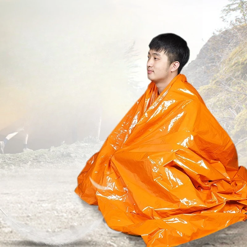 1 PC Thickened Thermal Insulation Emergency Blanket, Emergency Tent, Emergency Sleeping Bag, Outdoor Insulation Pad