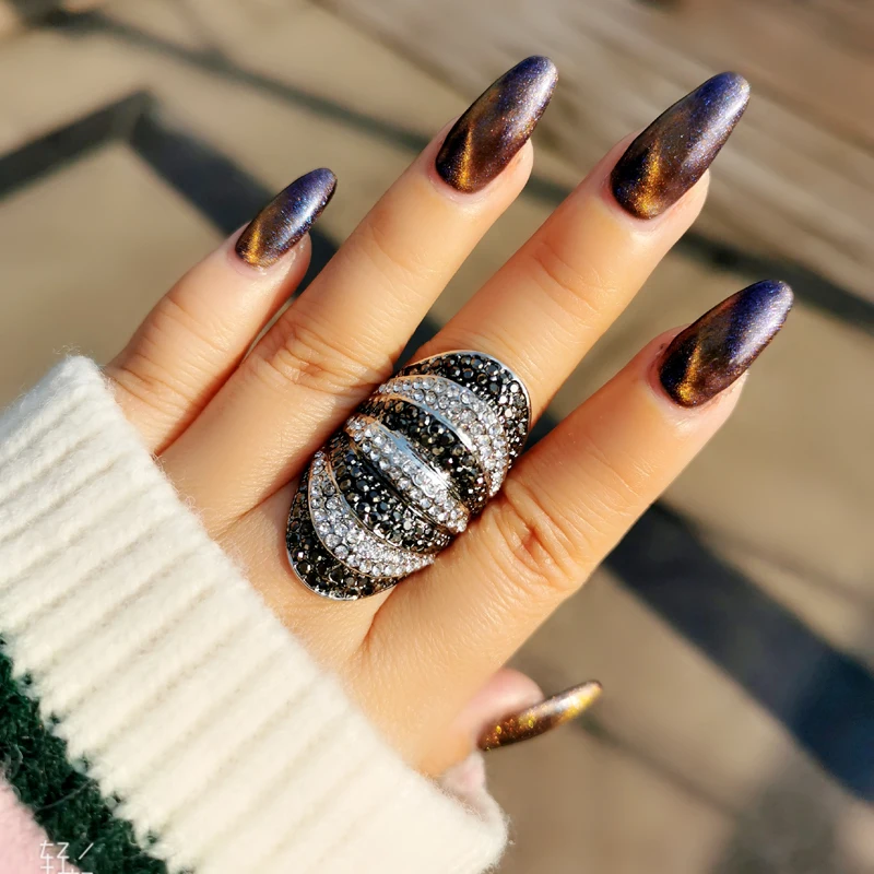 Retro Cubic Zirconia Rings Women Party Jewelry