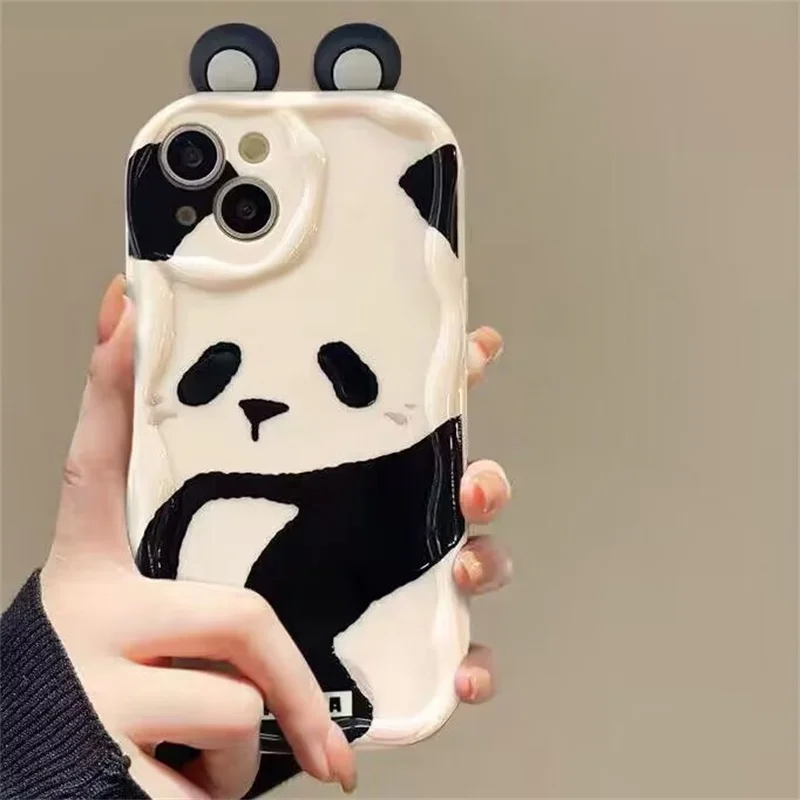thumbnail image 1 of Phone Case For Xiaomi Redmi Note 13 Pro 12 4G 8 11 10 13 Pro Plus 12S Redmi 12 13C 12C 9C 10C 9A A1 A2 Plus Cover Cute 3D Panda, 1 of 5